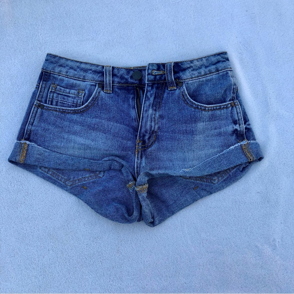 Two Pairs Kendall + Kylie Bullhead Jean Shorties Shorts Sz. 23/24 High